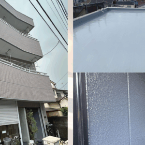 葛飾区鎌倉にて屋上防水工事、外壁塗装工事、屋根カバー工事